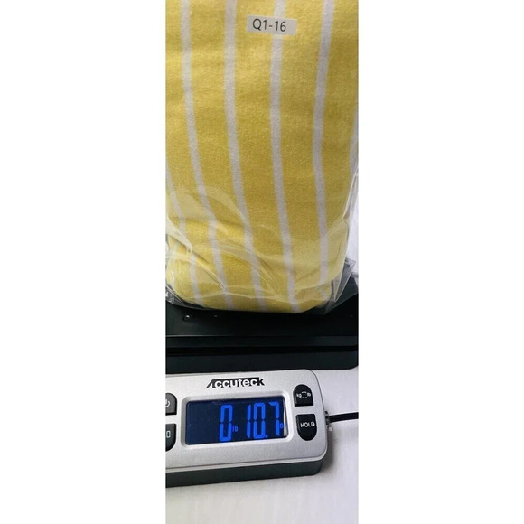 Quacker Factory Tunic Shirt 2X Yellow Stripe Keyhole Neck Embellished Rhinestone - Picture 8 of 8